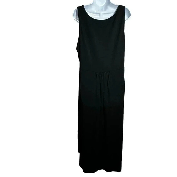 Eileen Fisher system black drop waist loose fit maxi dress black Size XL - Picture 4 of 9